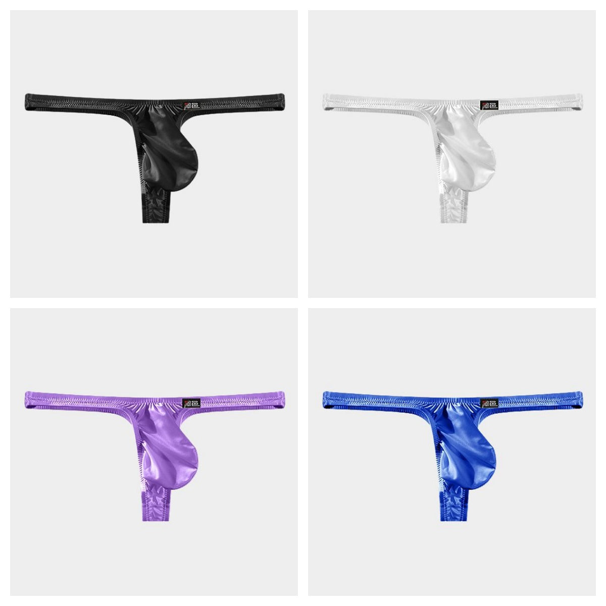 4-Pack Men’s Satin Ice-Silk Thongs - AFL 747