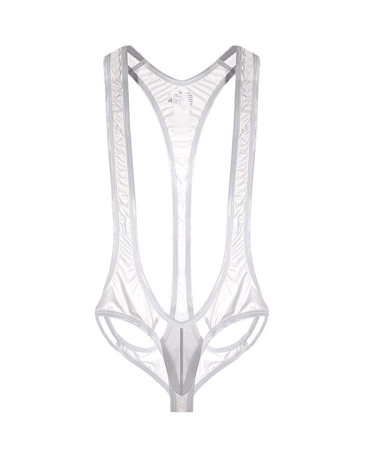 Men's Sheer Ice Silk Bodysuit - AFL 701