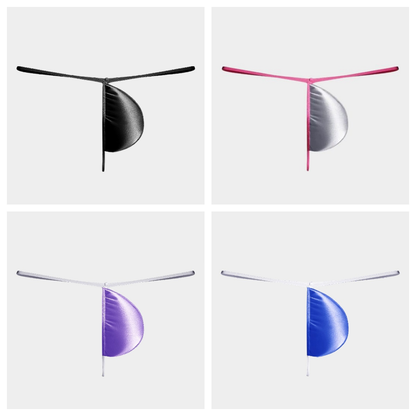 4-Pack Men’s Satin Ice Silk G-String Thongs - AFL 702