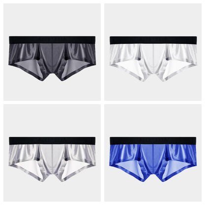 4-Pack Men's Satin Short Trunks -AFL 876