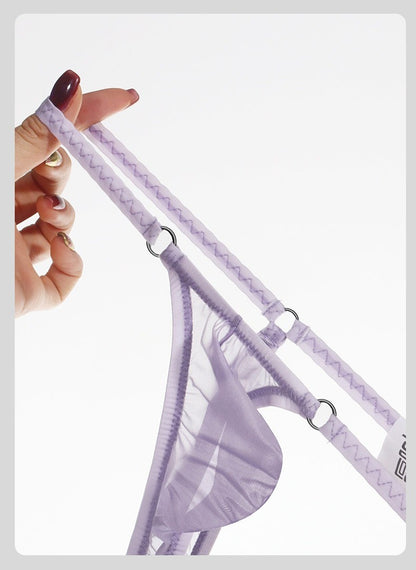 4-Pack Men's Sheer Ice Silk Thongs - AFL 728