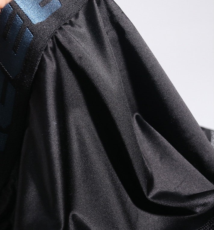 Men’s Satin Ice-Silk Leggings with Color-Block Design & Lifted Support Pouch - AFL 737