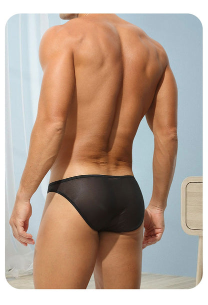 4-Pack Men’s Ice Silk Briefs with Soft Lace Pouch - AFL 741