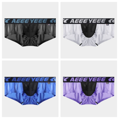 4-Pack Men’s Mesh-Panel Satin Ice Silk Short Trunks - AFL 743