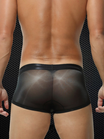 4-Pack Men's Sheer Ice Silk & Lace Short Trunks - AFL 782