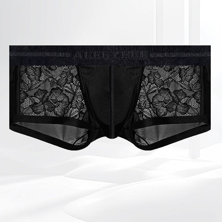 4-Pack Men's Sheer Ice Silk & Lace Short Trunks - AFL 782