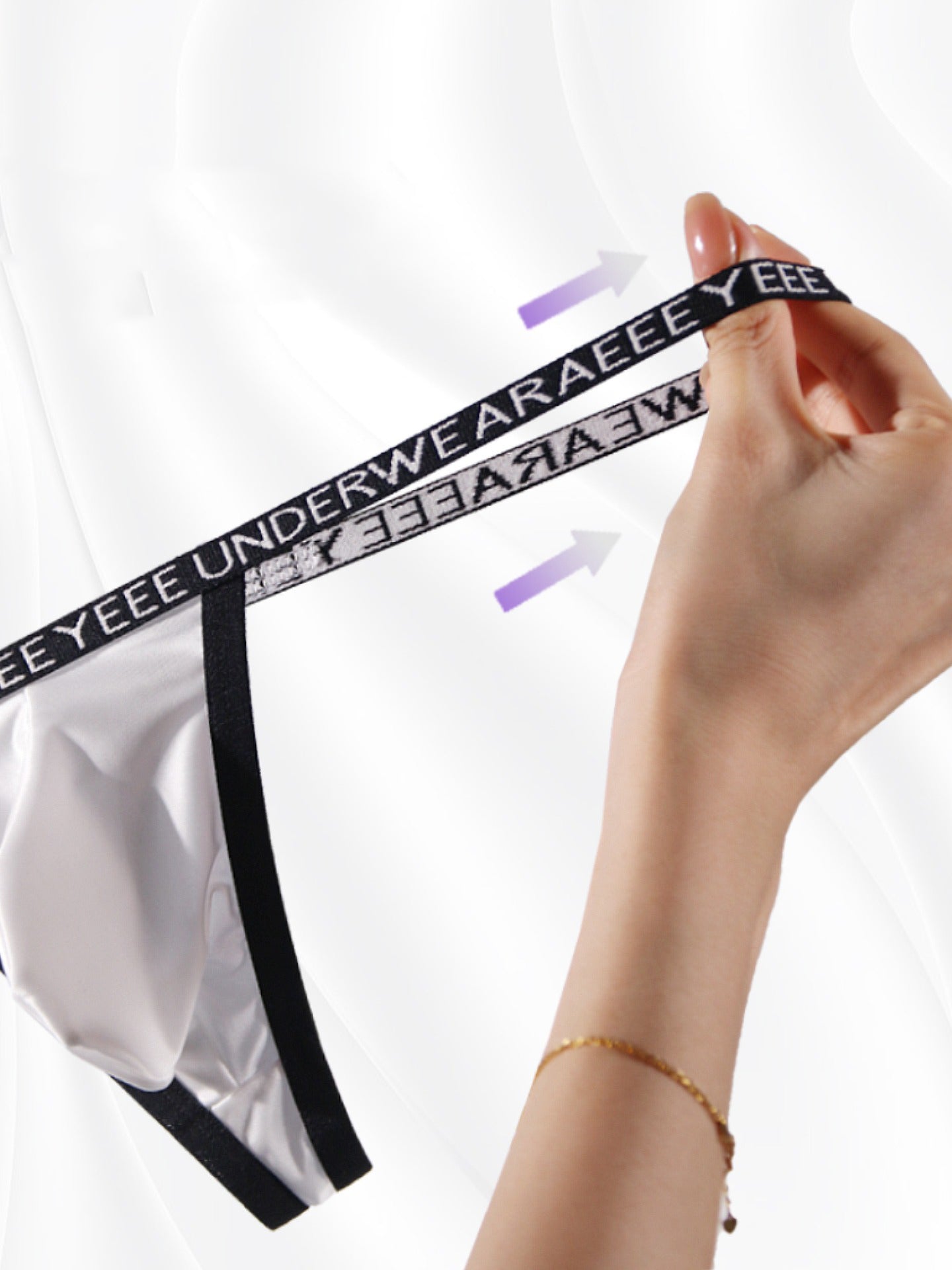 4-Pack Men's Ultra-Thin Ice Silk Glossy Thongs - AFL 719