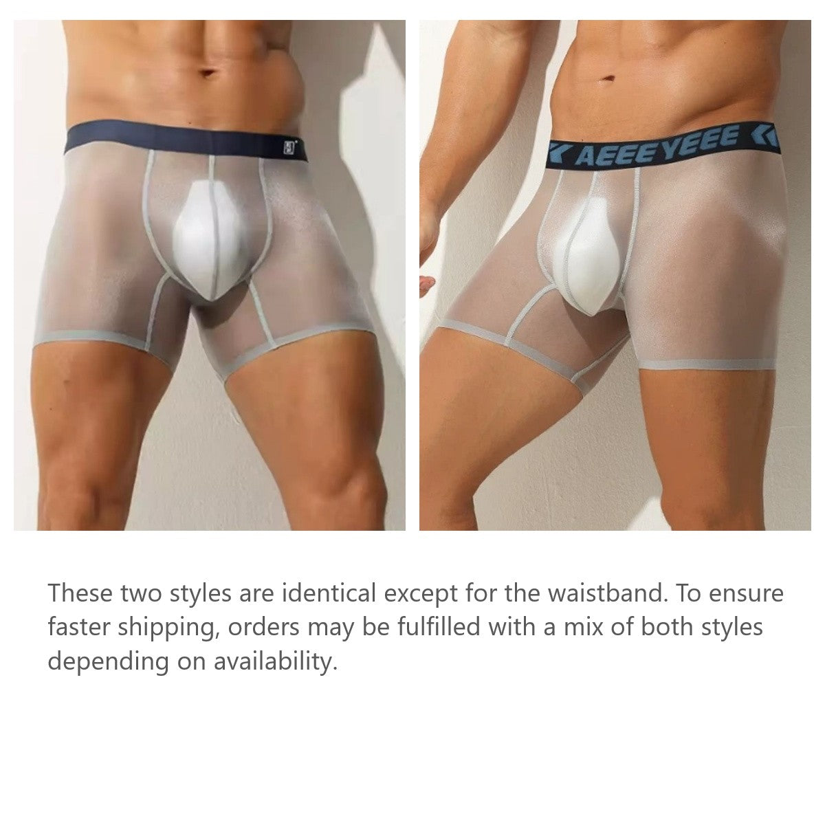 AFL 854 - 4-Pack Men’s Ultra-Thin Ice Silk Sheer Boxer Briefs
