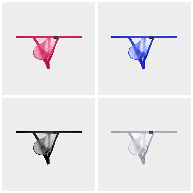4-Pack Men’s Ultra-Thin Ice Silk G-String Thongs - AFL 871