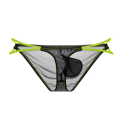 4-Pack Men's Ultra-Thin Ice Silk Briefs with Dual Elastic Side Straps - AFL 891