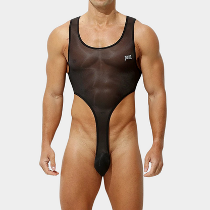 Men's Sheer Ice Silk Bodysuit - AFL 893