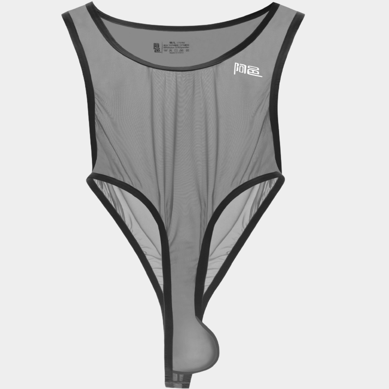 Men's Sheer Ice Silk Bodysuit - AFL 893