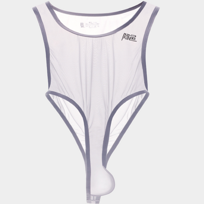 Men's Sheer Ice Silk Bodysuit - AFL 893