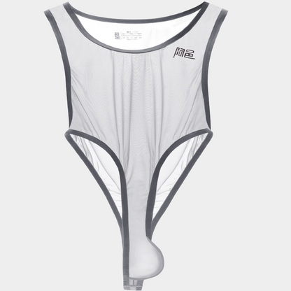 Men's Sheer Ice Silk Bodysuit - AFL 893
