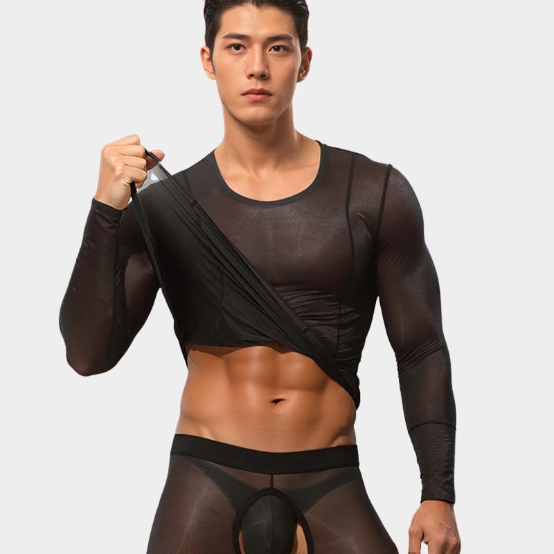 Men’s Ultra-Sheer Ice Silk Long Sleeve Base Layer - AFL 870