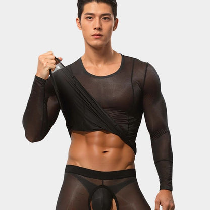 Men’s Ultra-Sheer Ice Silk Long Sleeve Base Layer - AFL 870