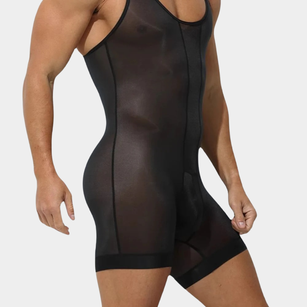 Men's Sheer Ice Silk Bodysuit - AFL 895