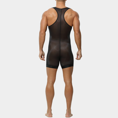 Men's Sheer Ice Silk Bodysuit - AFL 895