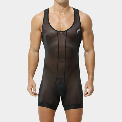 Men's Sheer Ice Silk Bodysuit - AFL 895