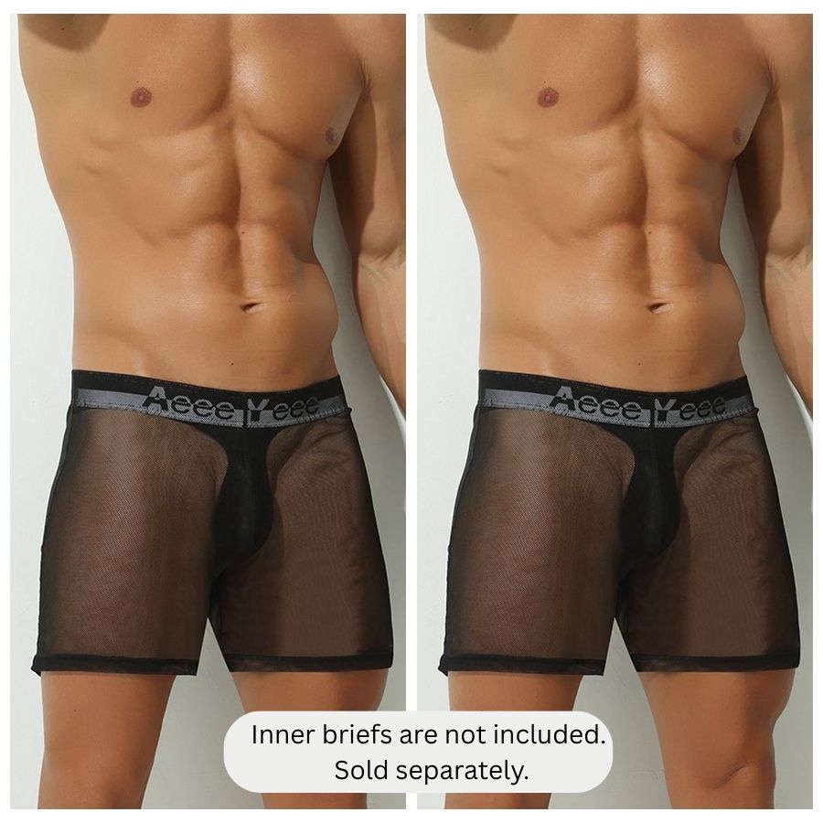 2-Pack Men's Ultra Sheer Mesh Boxer Briefs - AFL 897