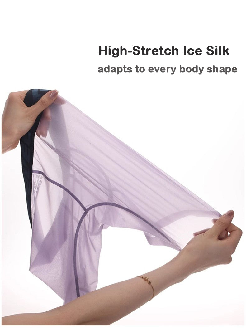 4-Pack Men’s Ultra-Thin Ice Silk Sheer Boxer Briefs - AFL 854