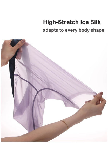 4-Pack Men’s Ultra-Thin Ice Silk Sheer Boxer Briefs - AFL 854