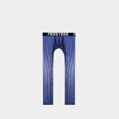 Men's Low-Rise Jacquard Ice Silk Leggings - AFL 2009