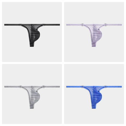 4-Pack Men's Sheer Ice Silk Thongs - AFL 728