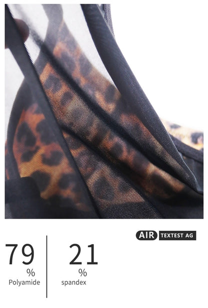 4-Pack Men's Sheer Ice Silk Briefs with Animal Print Pouch - AFL 726