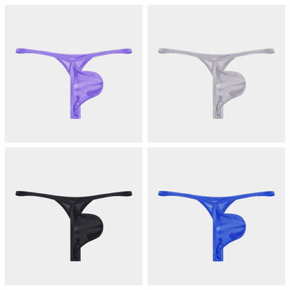 4-Pack Men's Satin Minimal Pouch Thongs - AFL 703