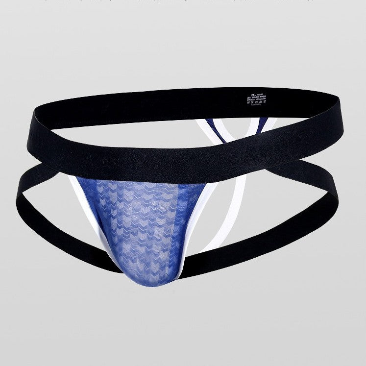 4-Pack Men’s Jacquard Ice Silk Jockstrap with T-Back - AFL 2008