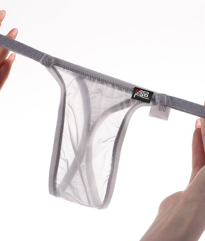 AFL 732 - 4-Pack Men's Sheer Ice Silk Thongs with Seamless No-Chafe Pouch