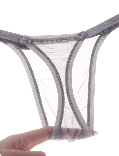 AFL 732 - 4-Pack Men's Sheer Ice Silk Thongs with Seamless No-Chafe Pouch