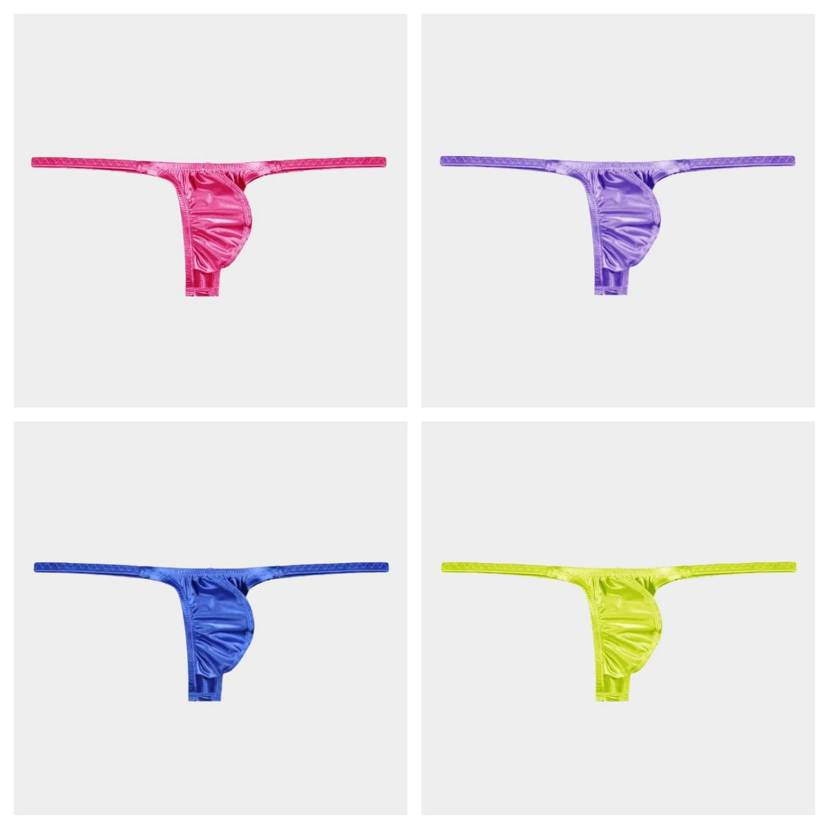 4-Pack Men’s Satin Ice-Silk Thongs - AFL 735