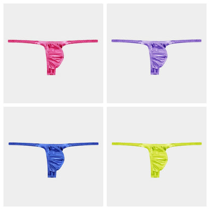 4-Pack Men’s Satin Ice-Silk Thongs - AFL 735