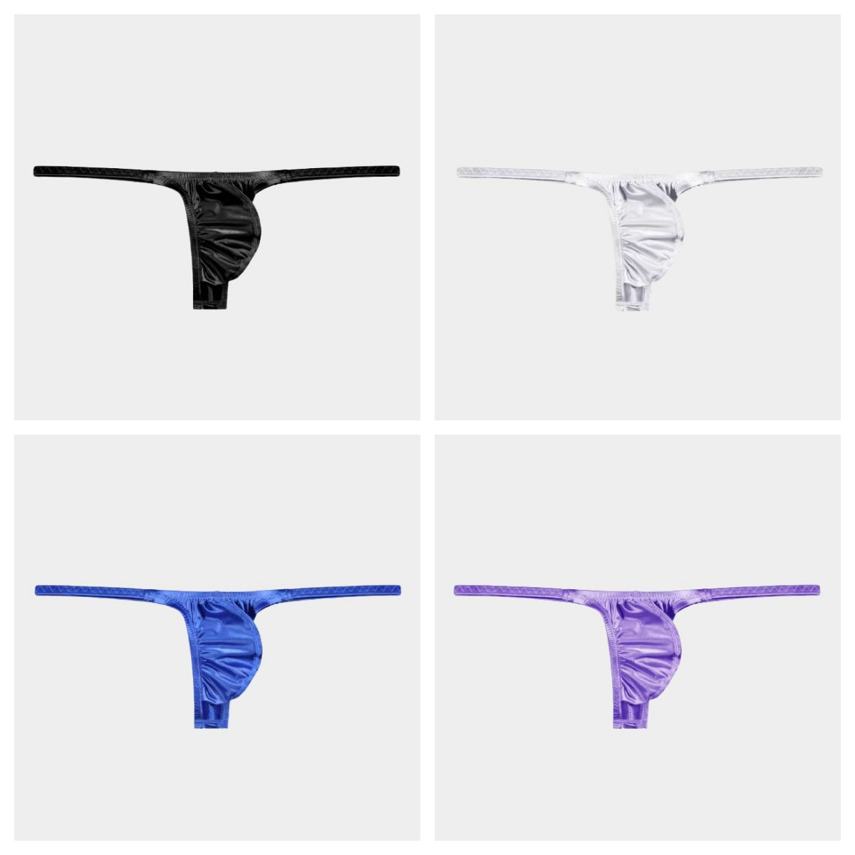 4-Pack Men’s Satin Ice-Silk Thongs - AFL 735