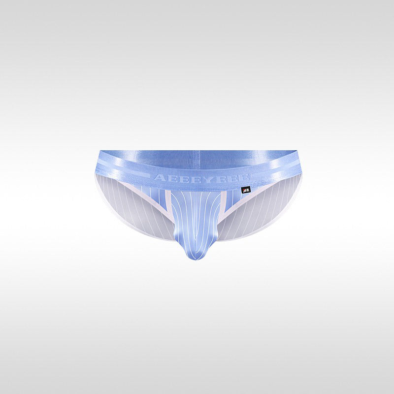 3-Pack Men's Pinstripe Satin Ice Silk Hi-Cut Briefs - AFL 795