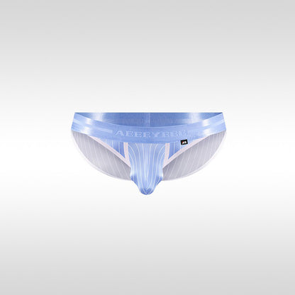 3-Pack Men's Pinstripe Satin Ice Silk Hi-Cut Briefs - AFL 795