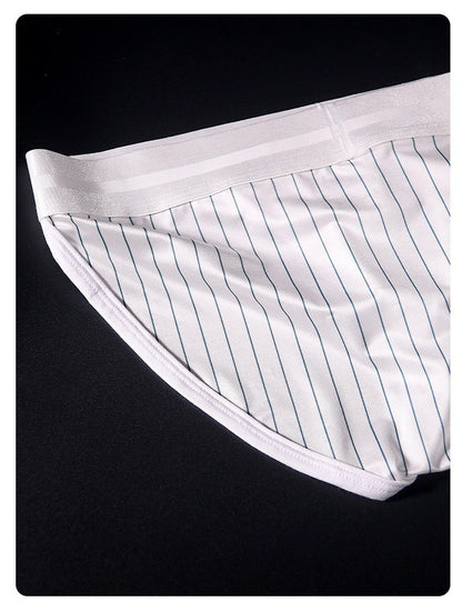 3-Pack Men's Pinstripe Satin Ice Silk Hi-Cut Briefs - AFL 795