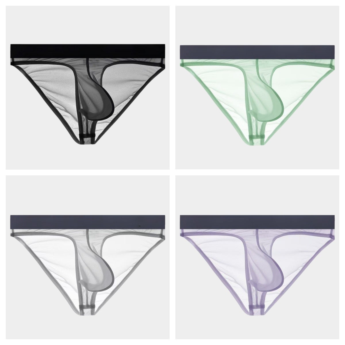 4-Pack Men's Sheer Ice Silk Briefs - AFL 835