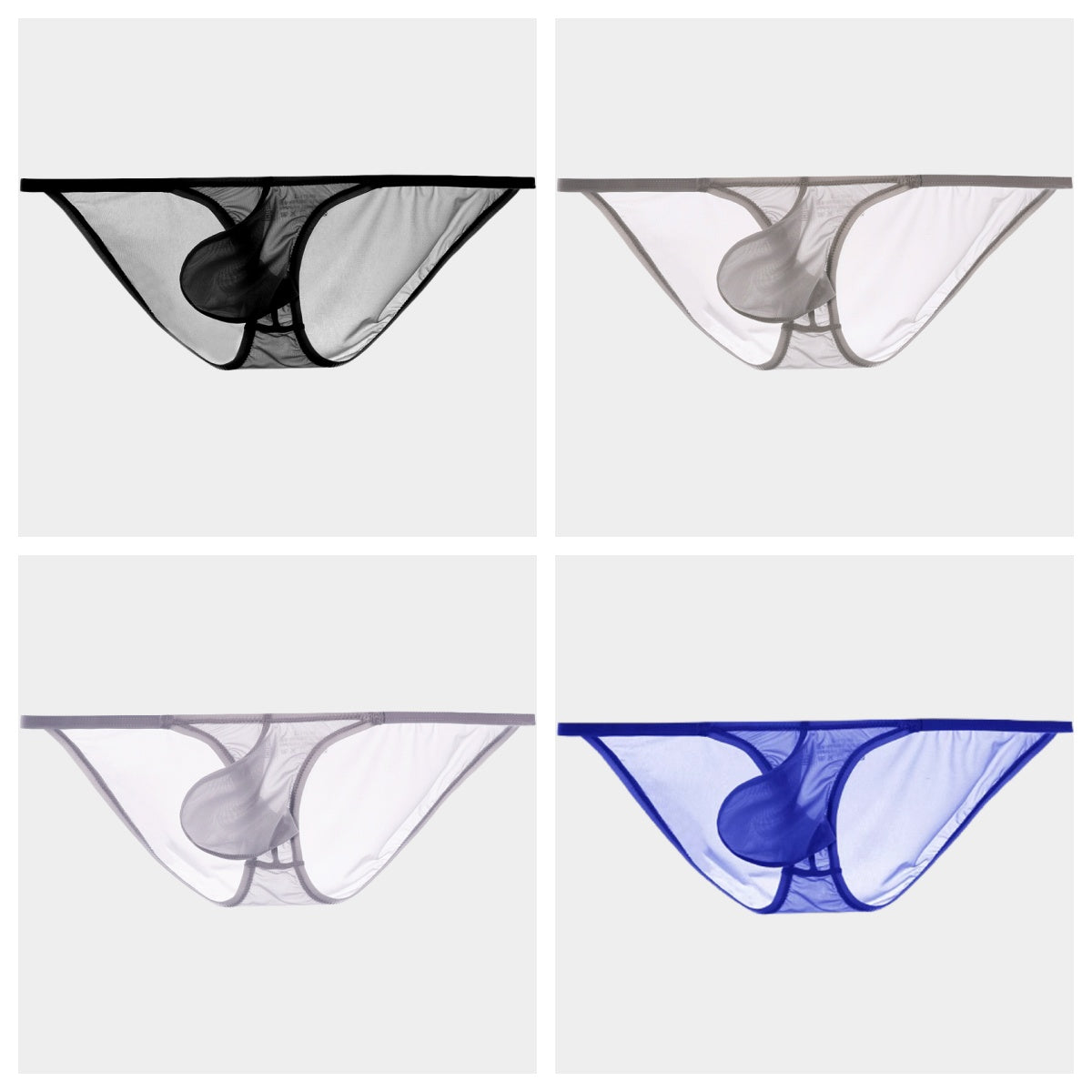4-Pack Men's Sheer Ice Silk Micro Briefs - AFL 860