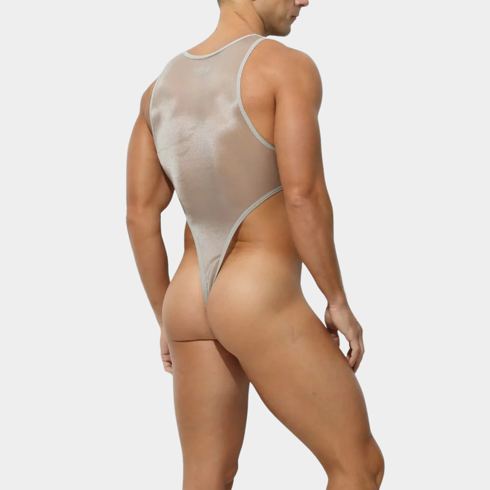 Men's Sheer Ice Silk Bodysuit - AFL 893