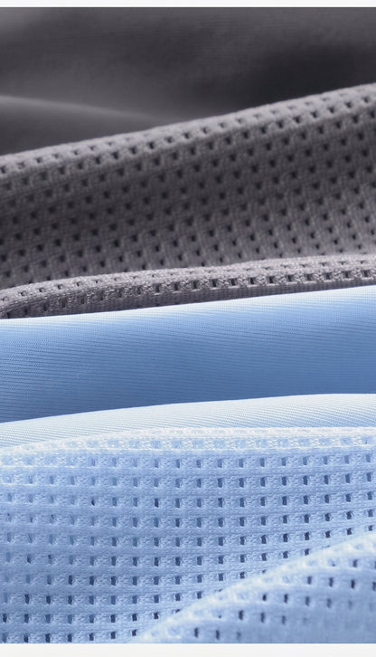 3-Pack Men's Ice Silk Boxer Briefs with Breathable Mesh Panels - M41