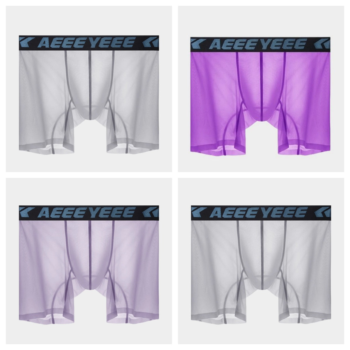 AFL 854 - 4-Pack Men’s Ultra-Thin Ice Silk Sheer Boxer Briefs