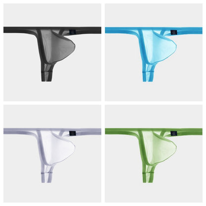 4-Pack Men's Sheer Ice Silk Thongs - AFL 855
