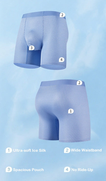 3-Pack Men's Ice Silk Boxer Briefs - M57