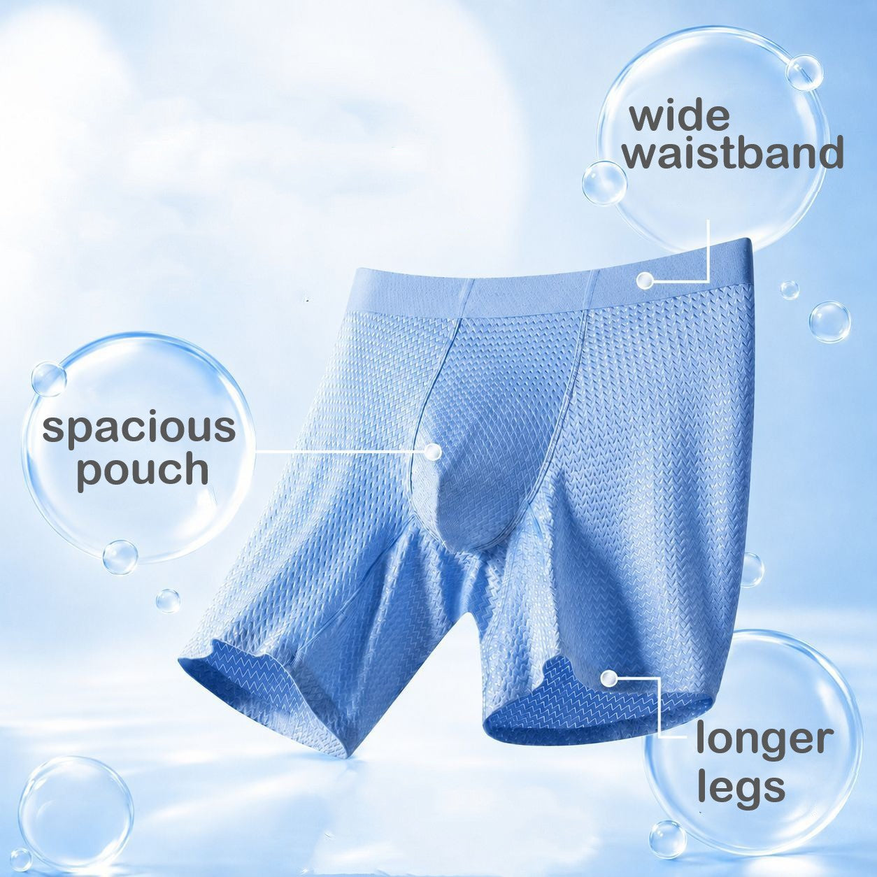 3-Pack Men's Ice Silk Boxer Briefs - M57