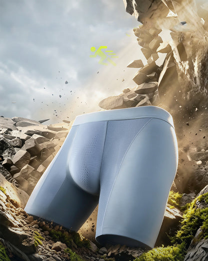 3-Pack Men's Modal Boxer Briefs with Breathable Mesh Ice Silk Panels - XN09