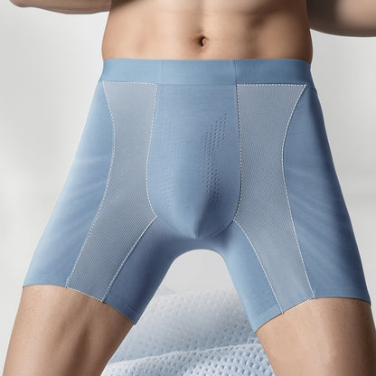 3-Pack Men's Modal Boxer Briefs with Breathable Mesh Ice Silk Panels - XN09