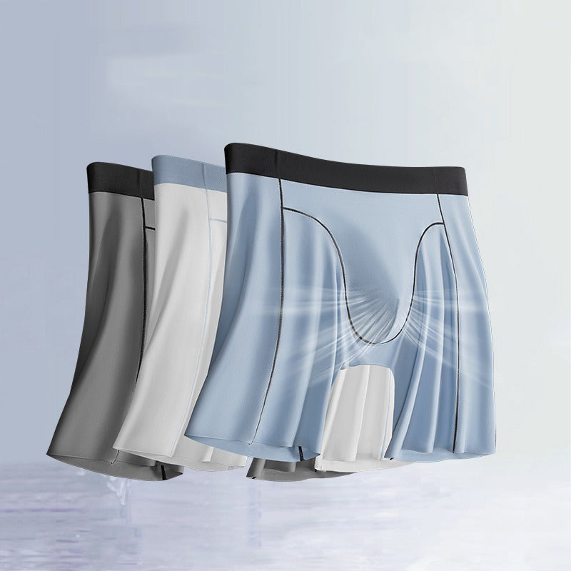3-Pack Men's Ice Silk Boxer Briefs & Athletic Shorts - AFL - XN703